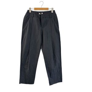Lotus Eaters Cotton Linen Blend Pleated Trouser Pants Size Small Black